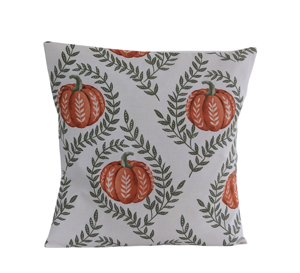 16'' Autumn Pumpkin and Leaf Halloween Cushion Cover[1]